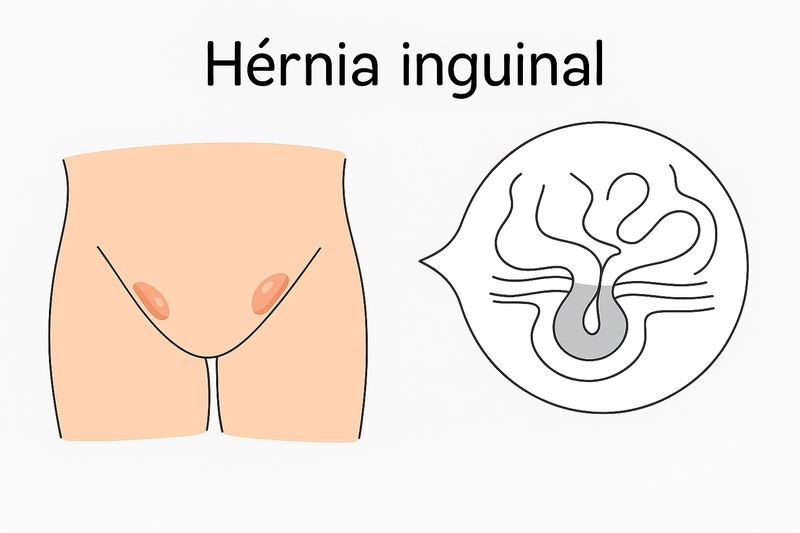 Quais as causas da hérnia inguinal?